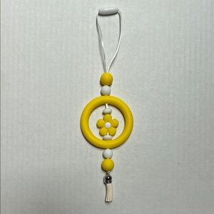 Yellow and White Flower Car Charm